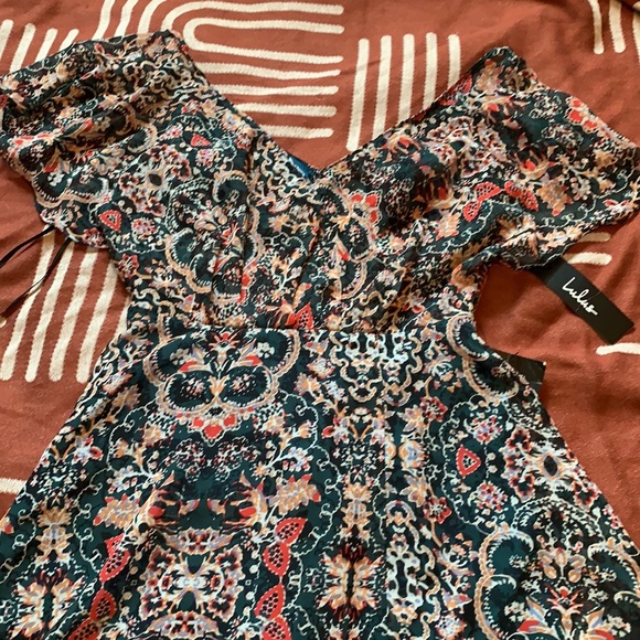 NWT Lulus Charmed I’m Sure Floral Print Midi Dress - Picture 9 of 13